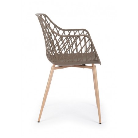 Bizzotto Krzesło Optik Brązowe