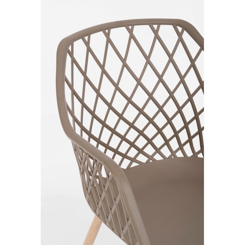 Bizzotto Krzesło Optik Brązowe
