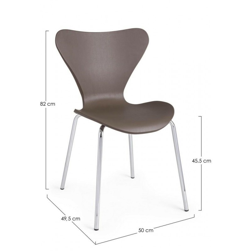 Bizzotto Krzesło Tessa Brązowe