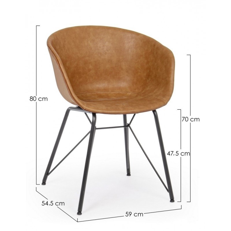 Bizzotto Krzesło Warhol Brązowe