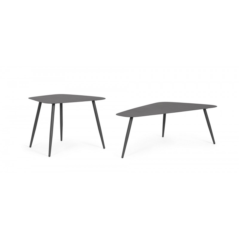 Bizzotto Zestaw Stolików Ogrodowych       Yvonne Flared Szary