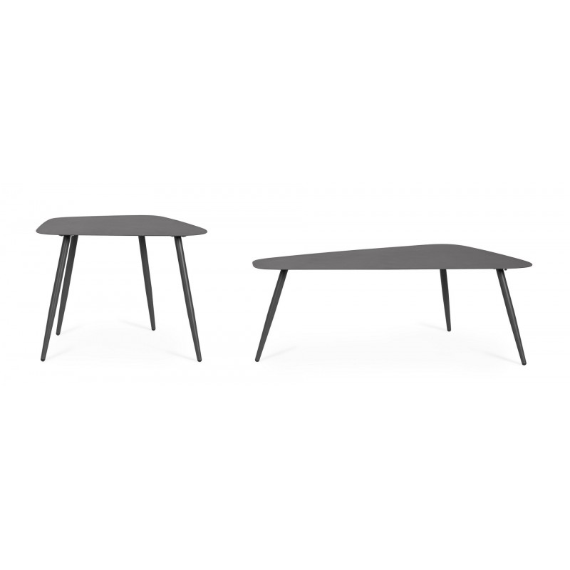 Bizzotto Zestaw Stolików Ogrodowych       Yvonne Flared Szary