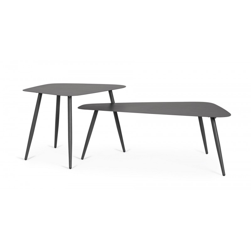 Bizzotto Zestaw Stolików Ogrodowych       Yvonne Flared Szary