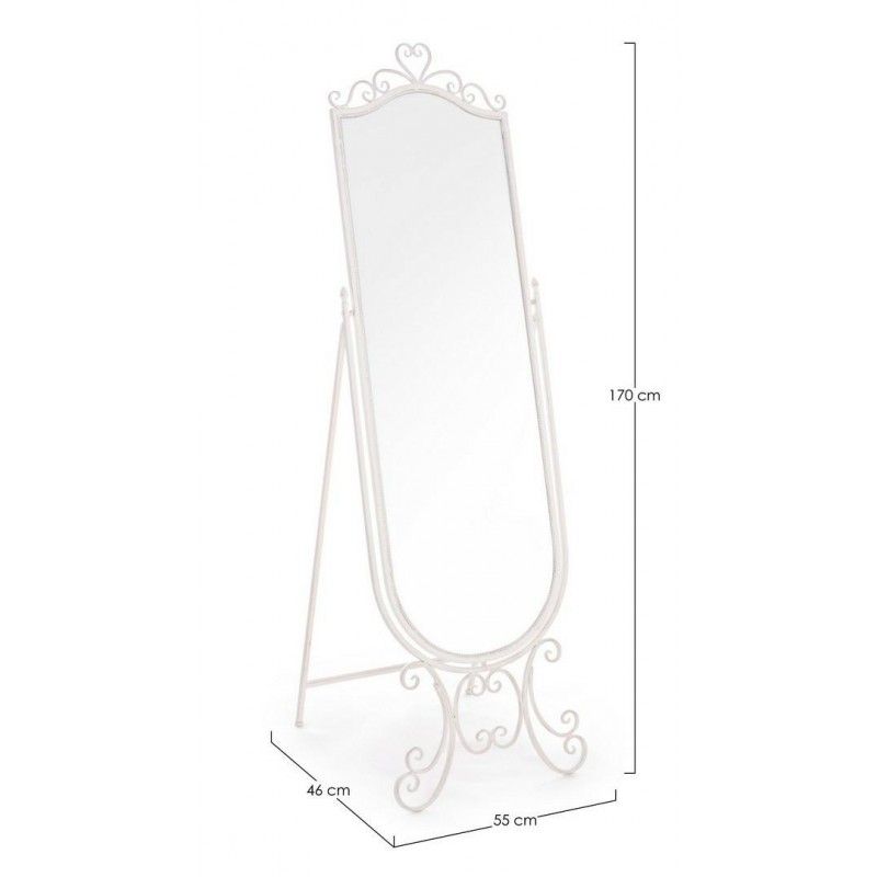 Bizzotto Lustro Stojące Emily Białe