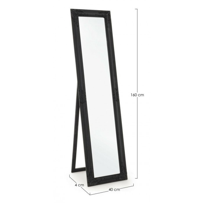 Bizzotto Lustro Stojące Miro Czarne