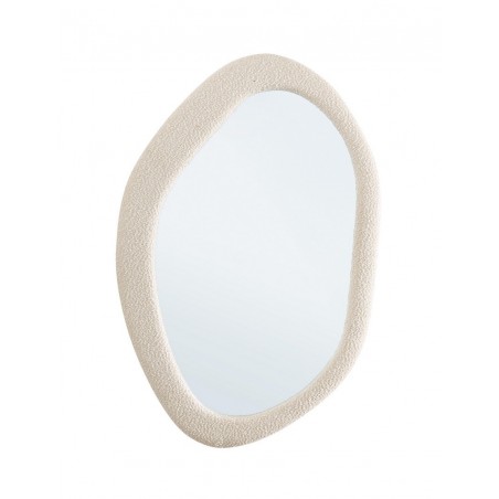 Bizzotto Lustro Ścienne Bouclé 59X90 Cm   Białe