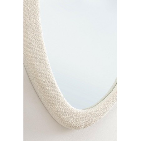 Bizzotto Lustro Ścienne Bouclé 59X90 Cm   Białe