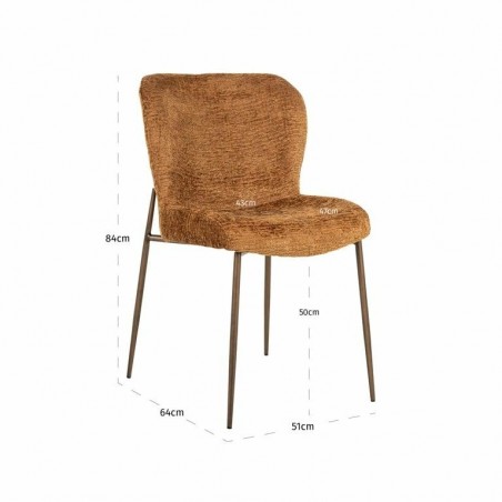 Richmond Zestaw 2 Krzeseł Odarby          Pomarańczowy