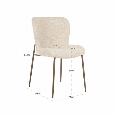 Richmond Zestaw 2 Krzeseł Odarby Beżowy