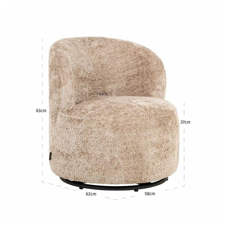 Richmond Fotel Dziecięcy Jackie Ciemny    Beż - Funkcja Obrotowa