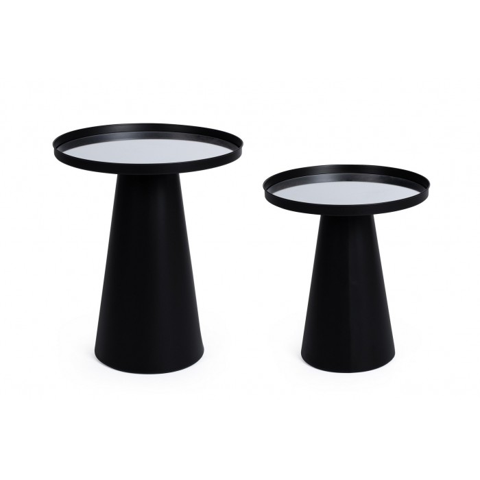 Bizzotto Zestaw Stolików Kawowych Reflex  Czarny