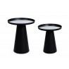 Bizzotto Zestaw Stolików Kawowych Reflex  Czarny