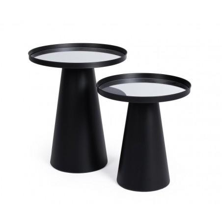 Bizzotto Zestaw Stolików Kawowych Reflex  Czarny