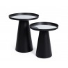 Bizzotto Zestaw Stolików Kawowych Reflex  Czarny