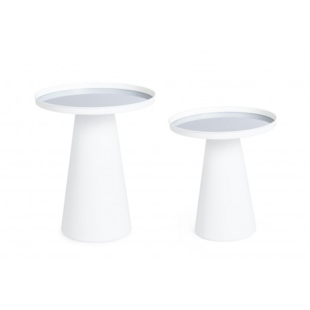 Bizzotto Zestaw Stolików Kawowych Reflex  Biały