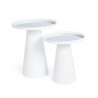 Bizzotto Zestaw Stolików Kawowych Reflex  Biały