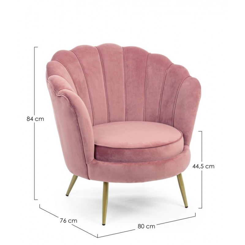 Bizzotto Fotel Giliola Różowy