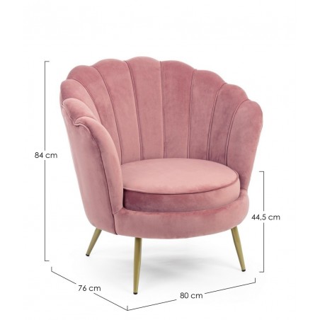 Bizzotto Fotel Giliola Różowy