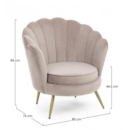 Bizzotto Fotel Giliola Szary