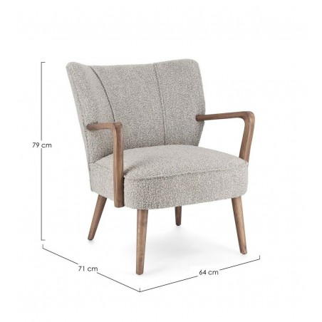 Bizzotto Fotel Moritz Szary