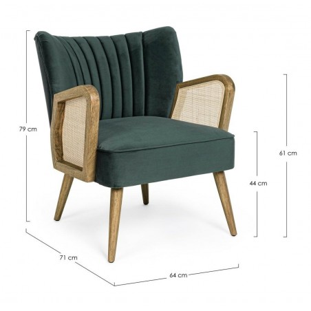 Bizzotto Fotel Virna Zielony