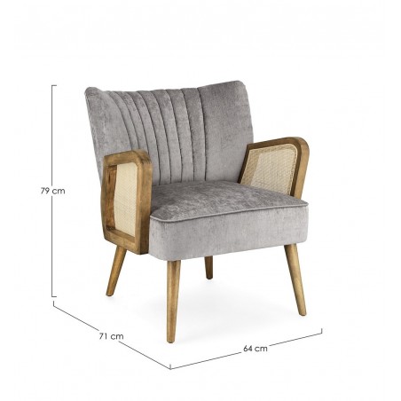 Bizzotto Fotel Virna Szary