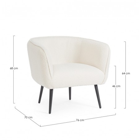 Bizzotto Fotel Avril Biały