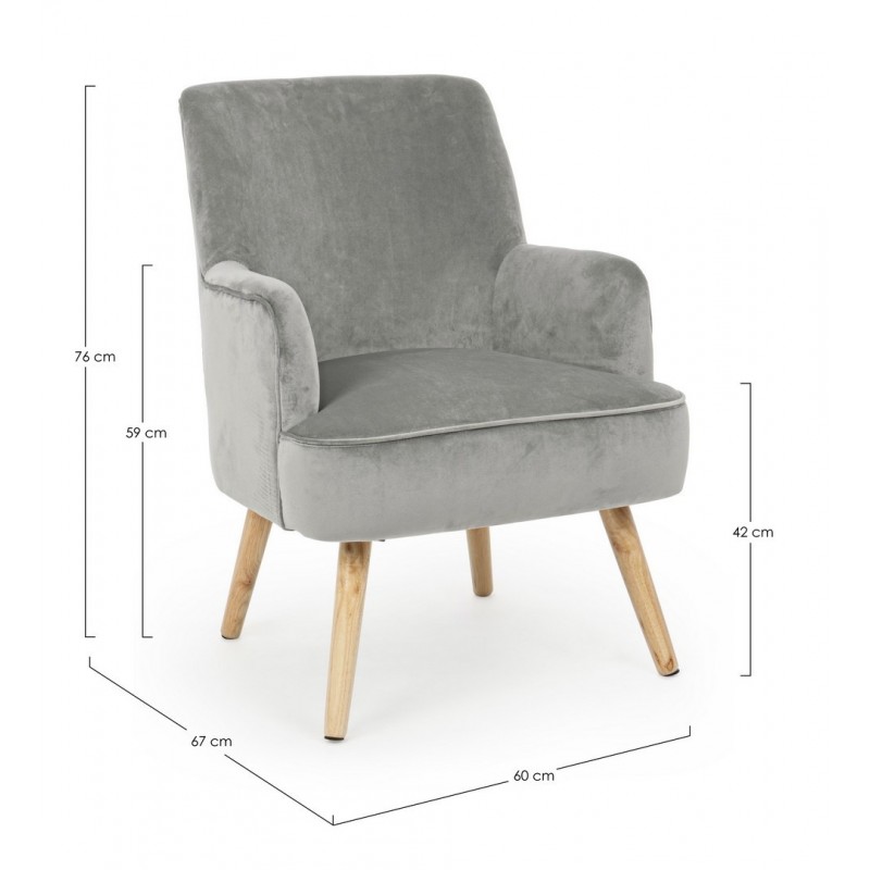 Bizzotto Fotel Adeline Szary