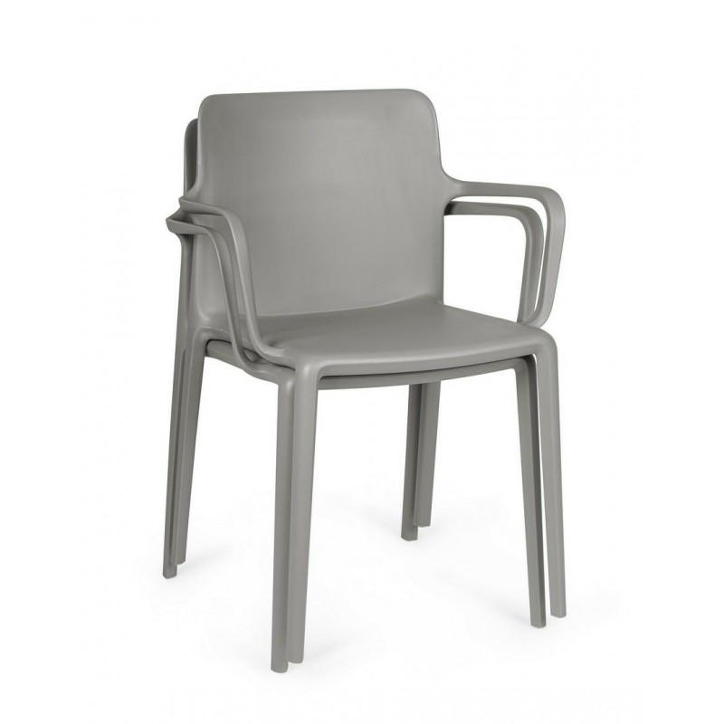 Bizzotto Krzesło Ogrodowe Chloris Arm     Szare