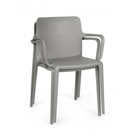 Bizzotto Krzesło Ogrodowe Chloris Arm     Szare