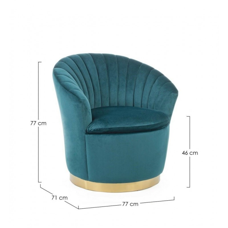 Bizzotto Fotel Gilles Niebieski