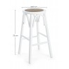 Bizzotto Krzesło Barowe Circle Białe