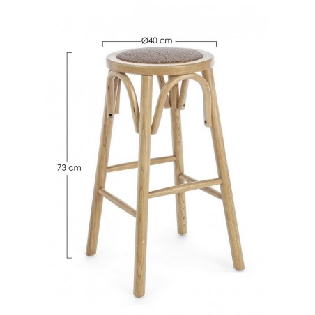 Bizzotto Krzesło Barowe Circle Beżowe