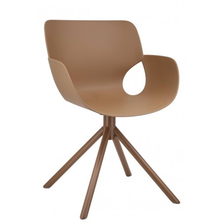 Bizzotto Krzesło Lennon Arm Brązowe
