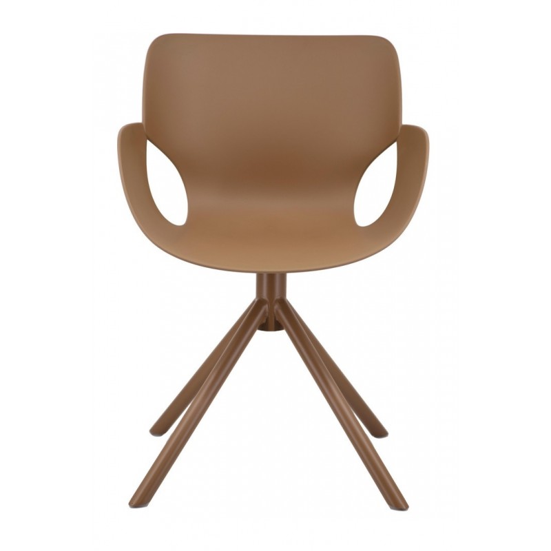 Bizzotto Krzesło Lennon Arm Brązowe