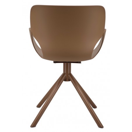 Bizzotto Krzesło Lennon Arm Brązowe