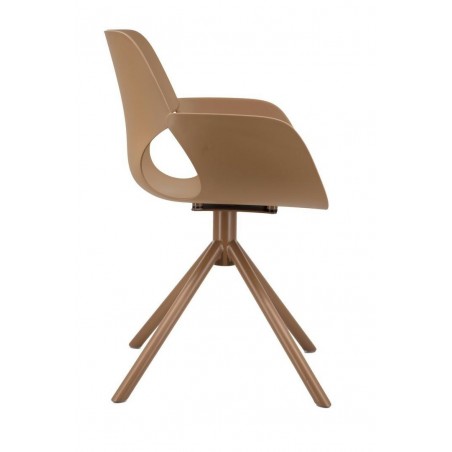 Bizzotto Krzesło Lennon Arm Brązowe
