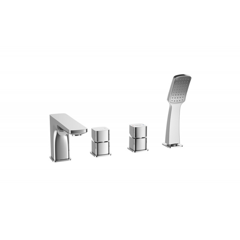 Keria Bateria Wannowa 4-Otworowa Chrom