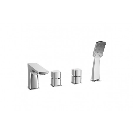 Keria Bateria Wannowa 4-Otworowa Chrom