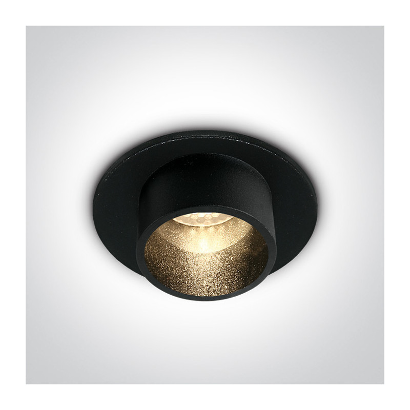 10101D/B/W biały wpust z wymienną głowicą LED 3000K 1W dark light wymagany zasilacz 350mA