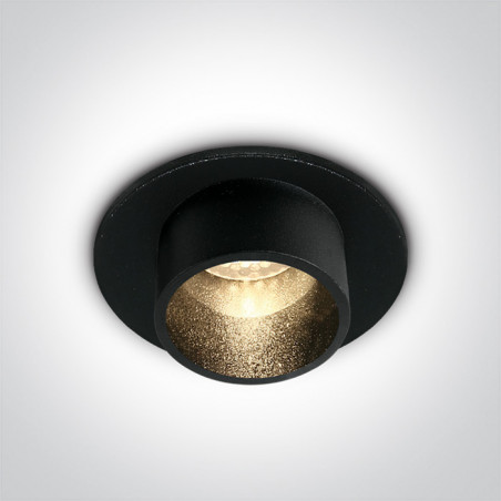 10101D/B/W biały wpust z wymienną głowicą LED 3000K 1W dark light wymagany zasilacz 350mA