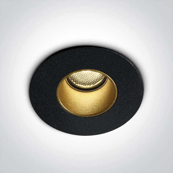 10102H/B/W wpust COB LED czarny IP65 3000K 2W dark light wymagany zasilacz 700mA