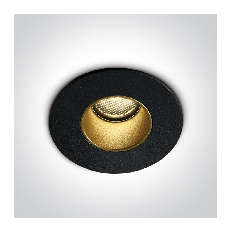 10102H/B/W wpust COB LED czarny IP65 3000K 2W dark light wymagany zasilacz 700mA