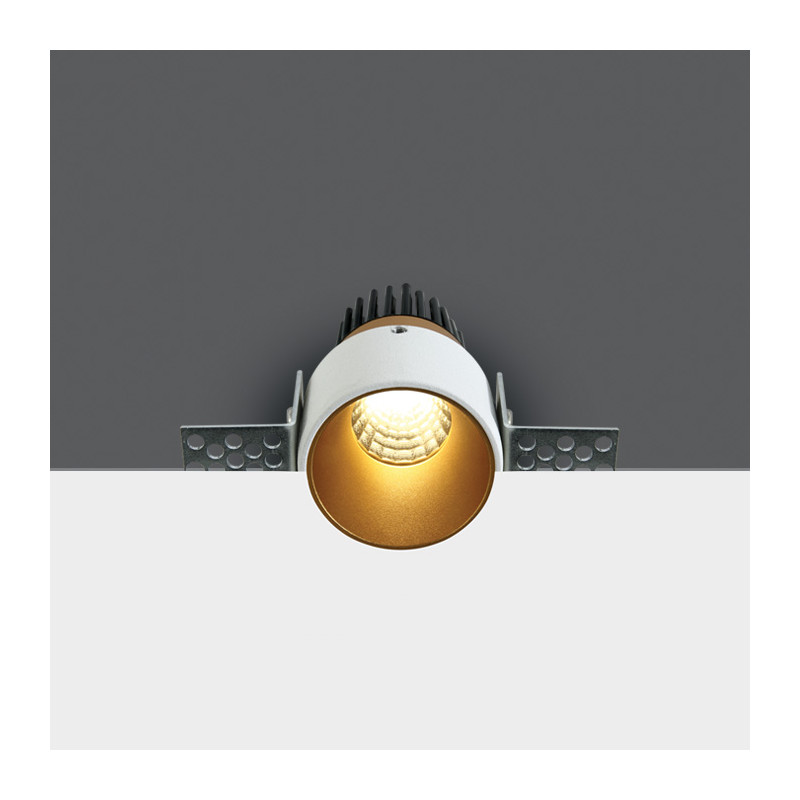 10103BTR/BS/W wpust LED z białym pierścieniem i mosiężnym odbłyśnikiem 3000K 3W dark light puszka montażowa