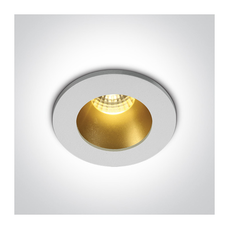 10103DL/W/BS/W wpust LED biały-mosiądz 3000K dark light wymagany zasilacz 350mA/700mA