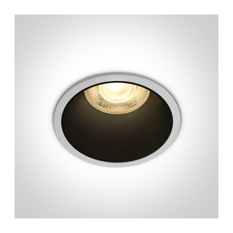 10105AD/W biały wpust z oprawką GU10 MR16 50W dark light