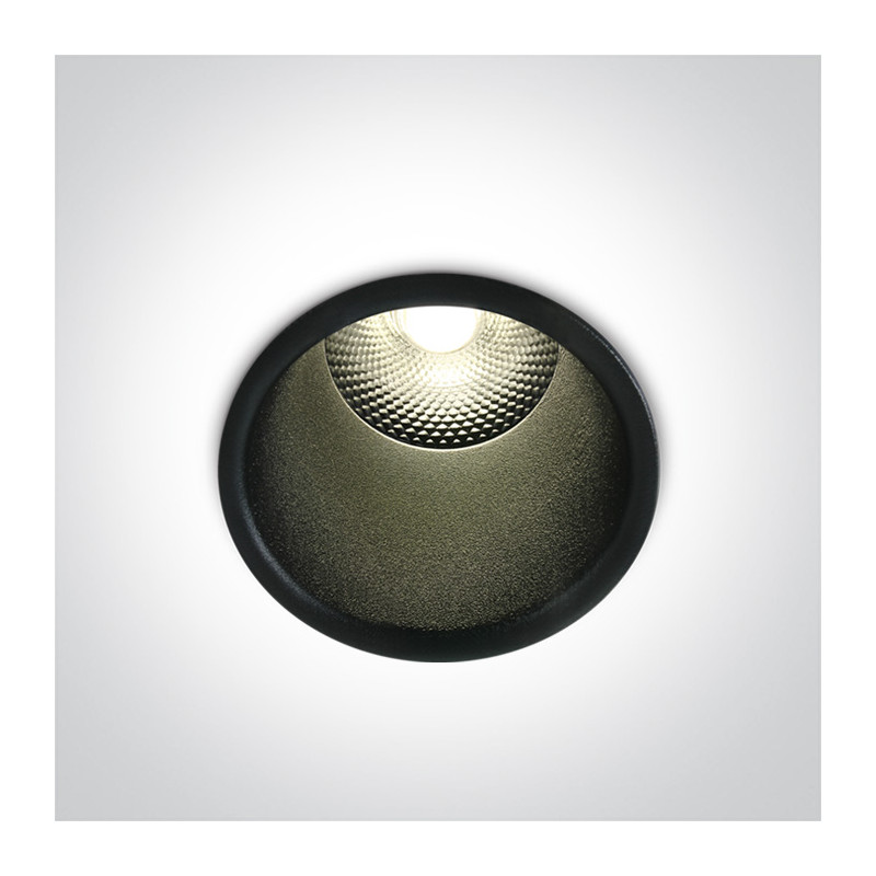 10105FD/B/W czarny wpust COB LED 3000K 5W dark light nieściemnialny zasilacz LED w zestawie