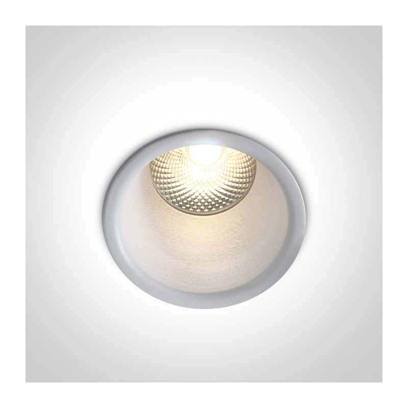 10105FD/W/W biały wpust COB LED 3000K 5W dark light nieściemnialny zasilacz LED w zestawie