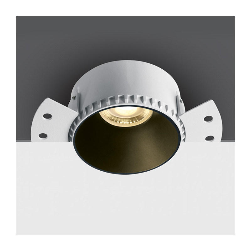 10105RM biały wpust bez odbłyśnika z oprawką GU10 MR16 10W dark light puszka montażowa