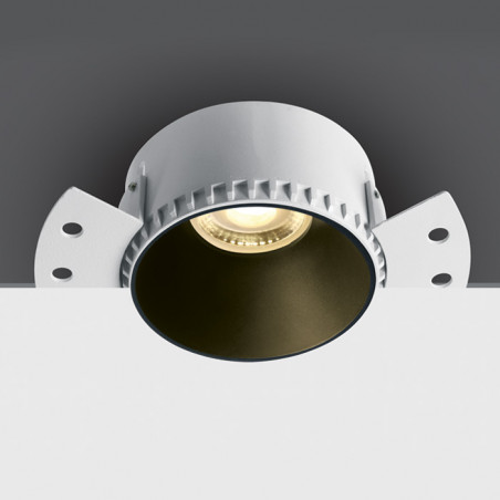 10105RM biały wpust bez odbłyśnika z oprawką GU10 MR16 10W dark light puszka montażowa